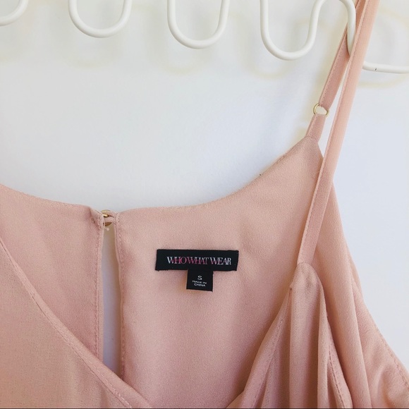 Who What Wear Blush Pink Ruffle Dress - Picture 8 of 8